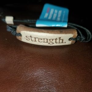Mud Love STRENGTH word bracelet